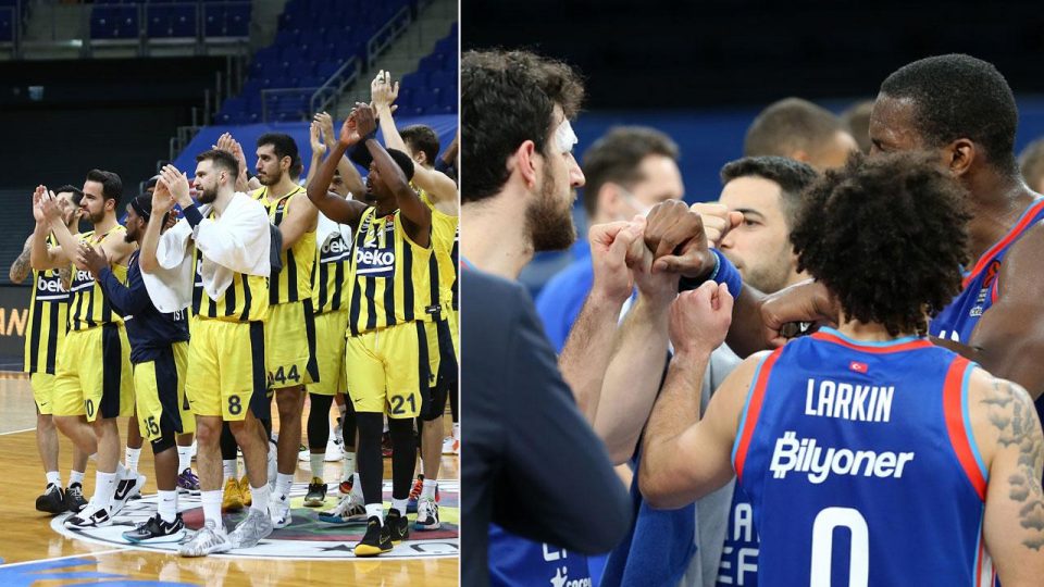 Anadolu Efes ve Fenerbahçe Beko’dan üst üste galibiyetler