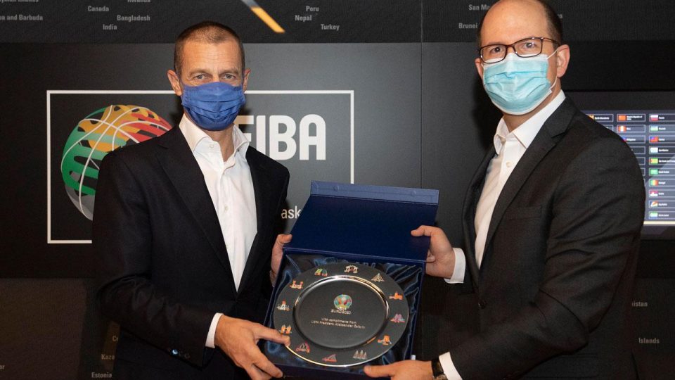 UEFA Başkanı Ceferin FIBA’yı ziyaret etti