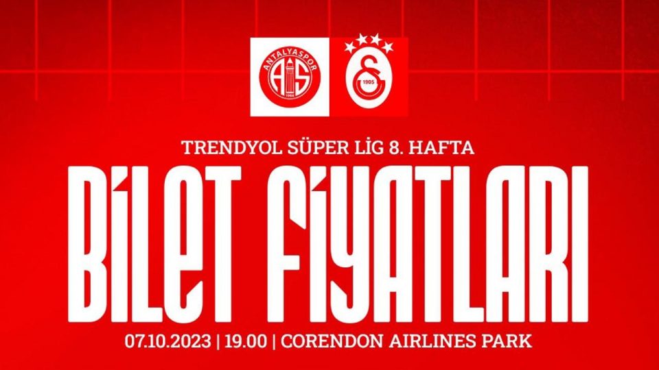 Antalyaspor Galatasaray maçının biletleri satışa çıkıyor